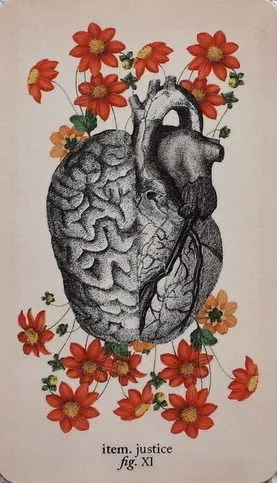 Antique Anatomy Tarot source card 02 card from the Antique Anatomy Tarot deck