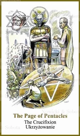 Page of Pentacles card from the The Apocalypse Tarot deck