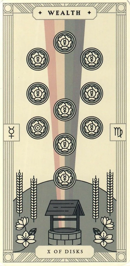 Arcana Iris Sacra Tarot card 009 card from the Arcana Iris Sacra Tarot deck