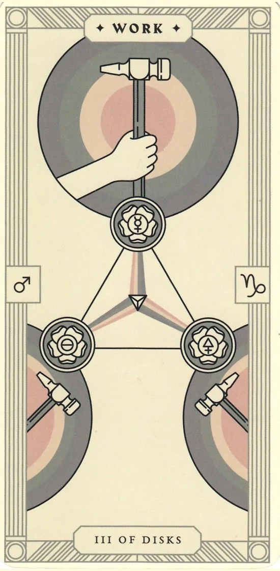 Arcana Iris Sacra Tarot Review 16 Three of Disks