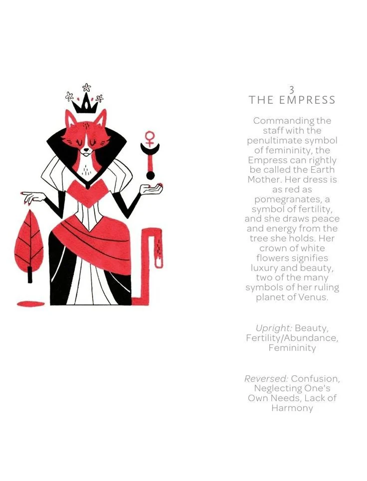 The Empress card from the Arcanis Tarot deck