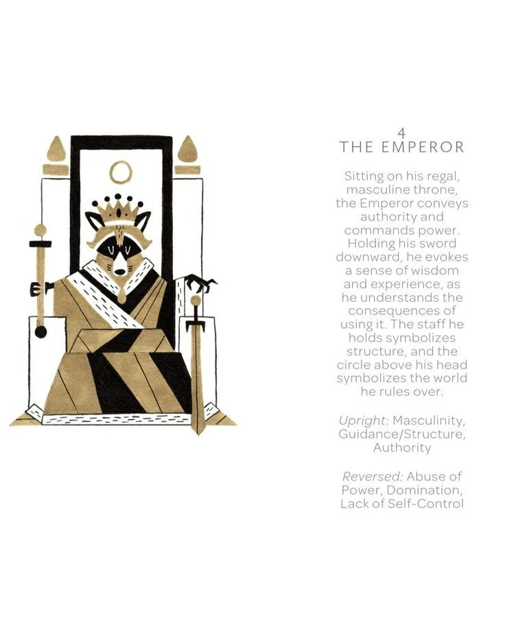 The Emperor card from the Arcanis Tarot deck