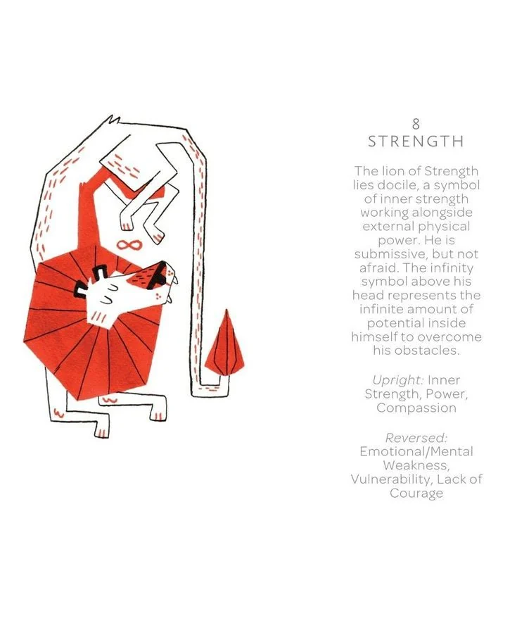 Strength card from the Arcanis Tarot deck