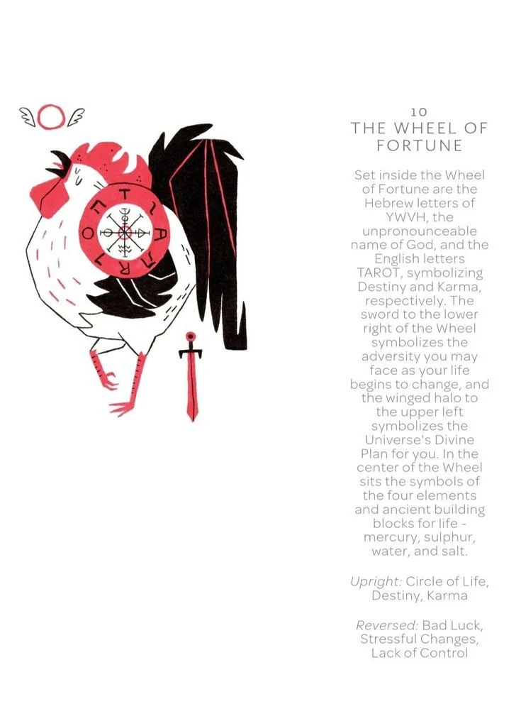 The Wheel of Fortune card from the Arcanis Tarot deck