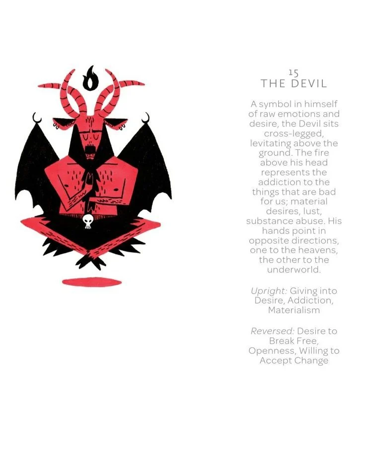 The Devil card from the Arcanis Tarot deck