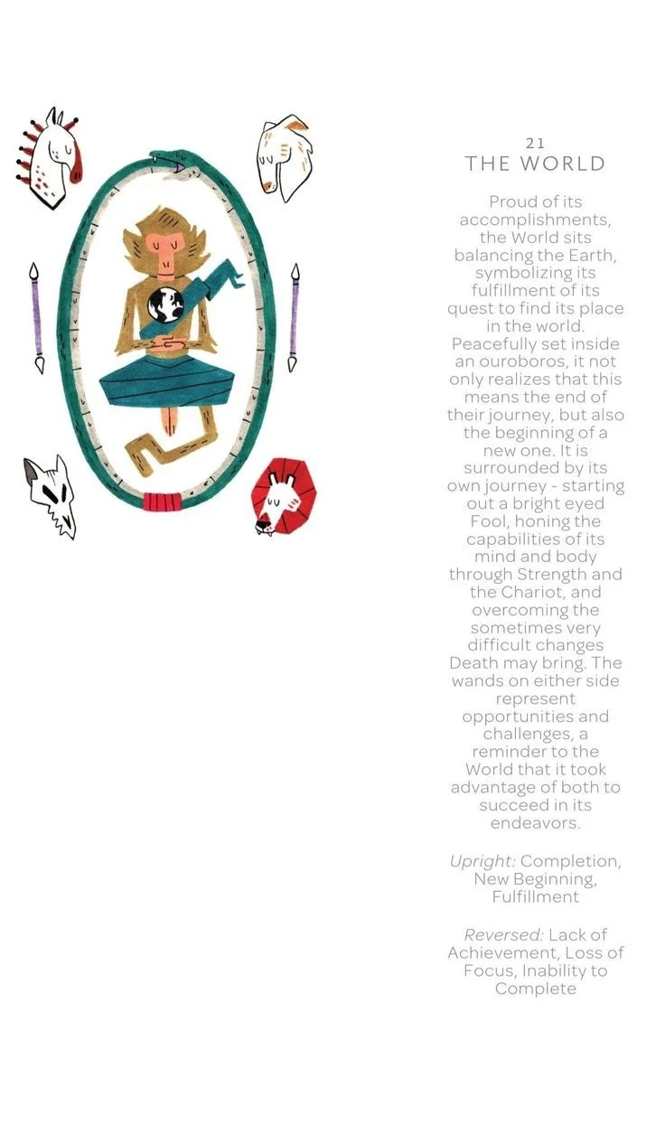 The World card from the Arcanis Tarot deck