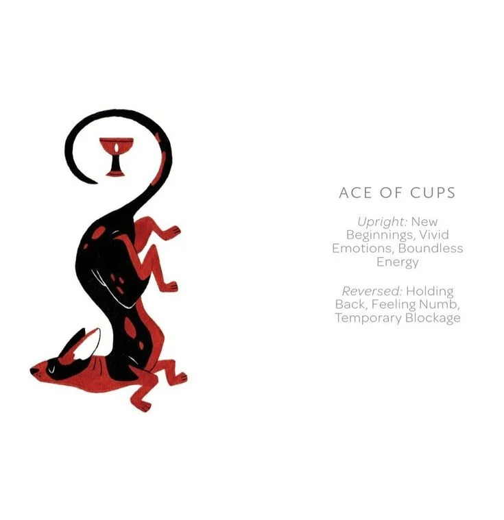 Ace of Cups card from the Arcanis Tarot deck