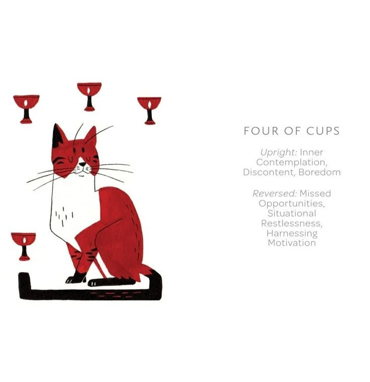 4 of Cups card from the Arcanis Tarot deck