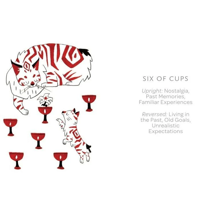 6 of Cups card from the Arcanis Tarot deck