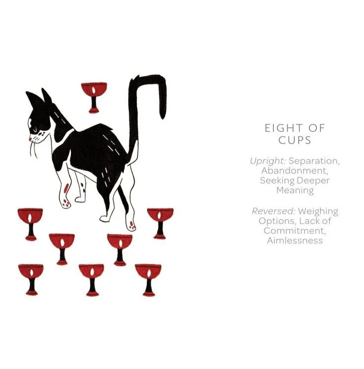 8 of Cups card from the Arcanis Tarot deck