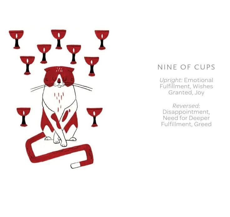 9 of Cups card from the Arcanis Tarot deck