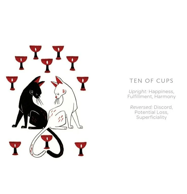 10 of Cups card from the Arcanis Tarot deck
