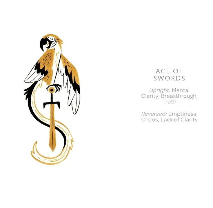 Ace of Swords card from the Arcanis Tarot deck