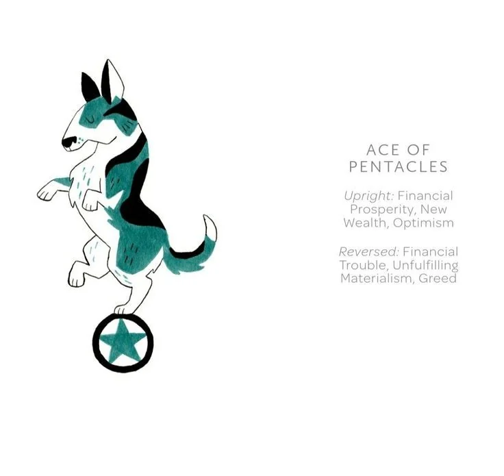 Ace of Pentacles card from the Arcanis Tarot deck