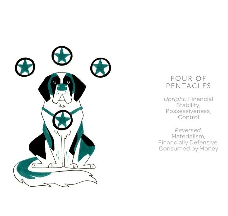 4 of Pentacles card from the Arcanis Tarot deck