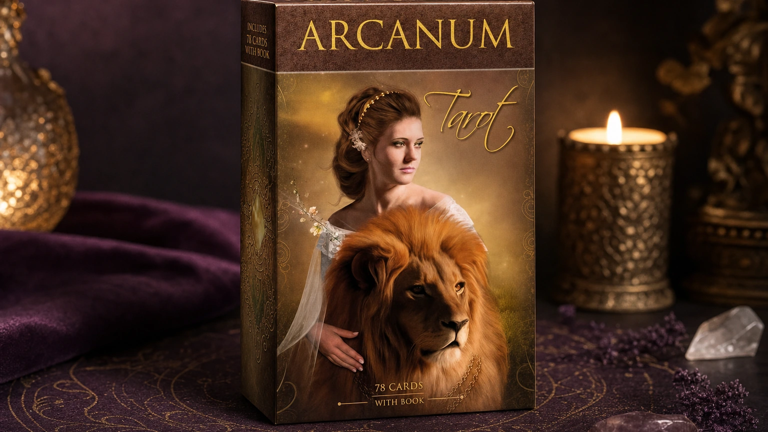 Arcanum Tarot Deck by Renata Lechner Arcanum Tarot Deck by Renata Lechner in a generated product setting