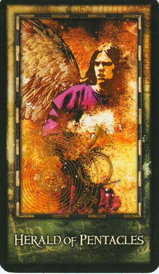 Herald of Pentacles from The Archeon Tarot deck