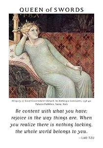 Queen of Swords card from the Art of Life Tarot deck