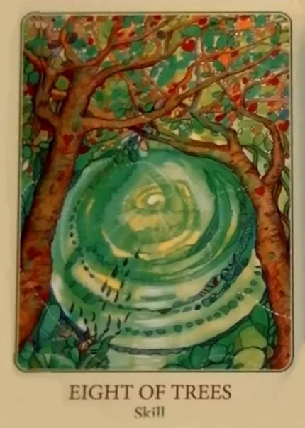 Eight of Trees card from the Art of Love Tarot deck