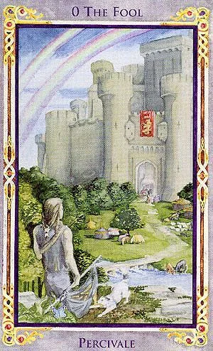 0 The Fool card from the Arthurian Tarot deck