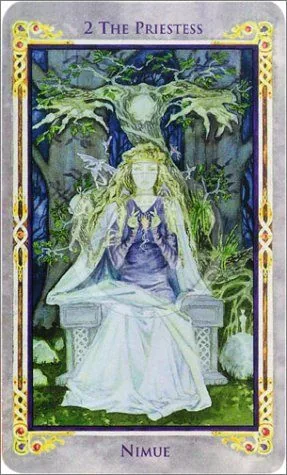 2 The Priestess card from the Arthurian Tarot deck