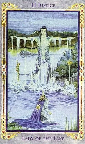 11 Justice card from the Arthurian Tarot deck