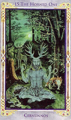 15 The Horned One card from the Arthurian Tarot deck