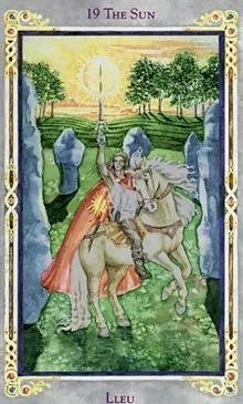 19 The Sun card from the Arthurian Tarot deck