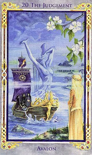 20 Judgement card from the Arthurian Tarot deck