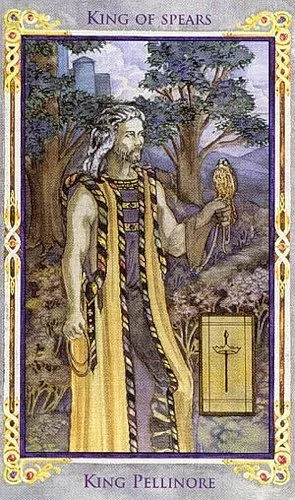 King of Spears card from the Arthurian Tarot deck