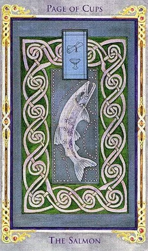 Page of Cups card from the Arthurian Tarot deck