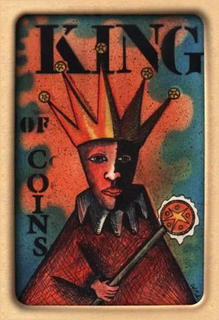 King of Coins from The Artists Inner Vision Tarot partial recovered gallery