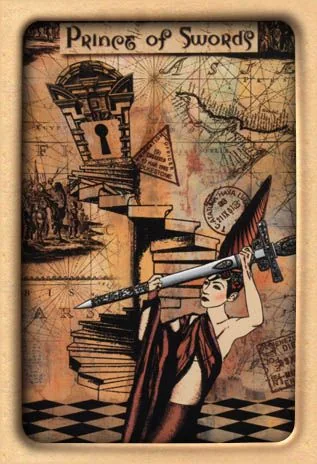 Prince of Swords from The Artists Inner Vision Tarot partial recovered gallery