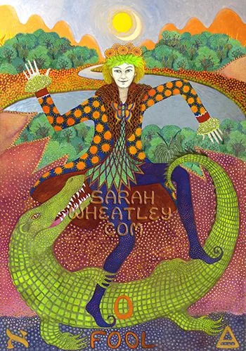 The Fool card from the Asherah Tarot deck