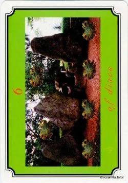 Six of Disks from the Atavist Tarot partial gallery