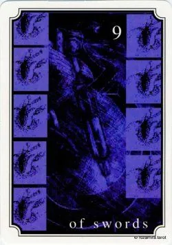 Nine of Swords from the Atavist Tarot partial gallery