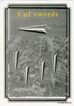 Atavist Tarot Review 13 Five of Swords from Atavist Tarot