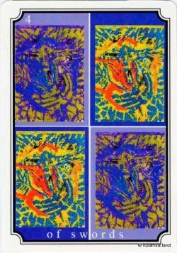 Four of Swords from the Atavist Tarot partial gallery