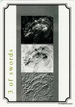 Three of Swords from the Atavist Tarot partial gallery