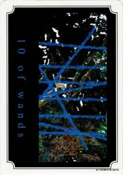Ten of Wands from the Atavist Tarot partial gallery