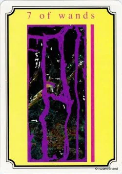 Seven of Wands from the Atavist Tarot partial gallery