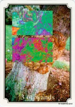 Three of Wands from the Atavist Tarot partial gallery
