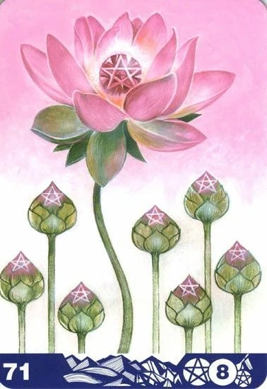 8 of Pentacles - Aura Soma Tarot - Tarot Deck by Pamela Matthews