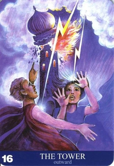 The Tower - Aura Soma Tarot - Tarot Deck by Pamela Matthews