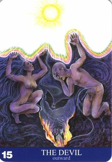 The Devil - Aura Soma Tarot - Tarot Deck by Pamela Matthews