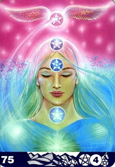 4 of Pentacles - Aura Soma Tarot - Tarot Deck by Pamela Matthews