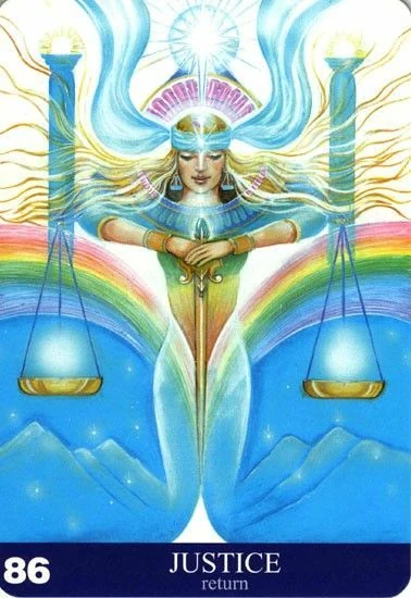 Justice - Aura Soma Tarot - Tarot Deck by Pamela Matthews