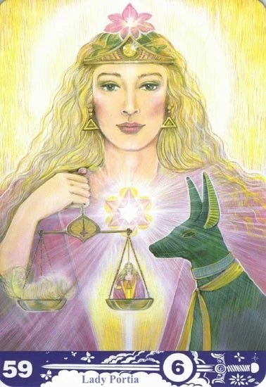 6 of Swords - Aura Soma Tarot - Tarot Deck by Pamela Matthews