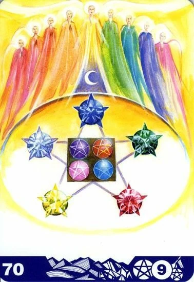 9 of Pentacles - Aura Soma Tarot - Tarot Deck by Pamela Matthews