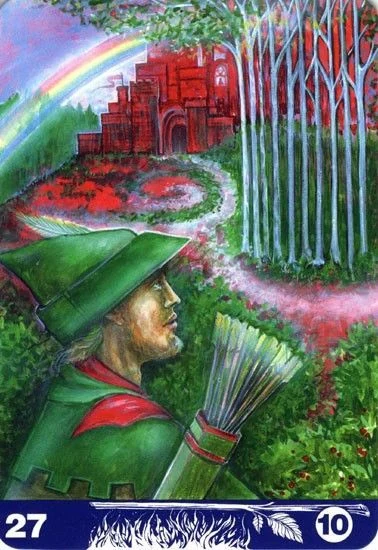 10 of Wands - Aura Soma Tarot - Tarot Deck by Pamela Matthews